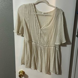 Off white dress top v neck